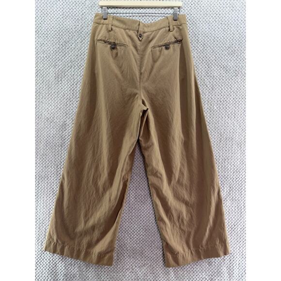 Madewell Harlow Wide Leg Pants Womens 12 Beige Khaki Lyocell Pleated High Rise - Picture 6 of 16